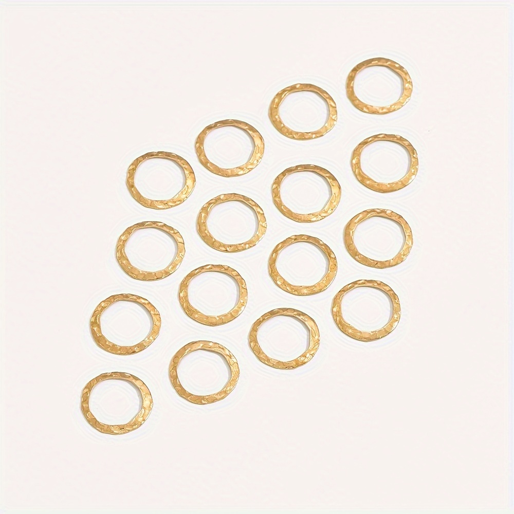 20pcs Original Brass Hollow Flat Round Pendant for DIY Jewellery Making